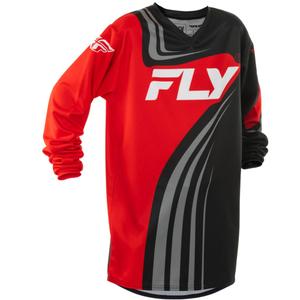 FLY Racing F-16 gyerek motokrossz mez fekete-piros-fehér