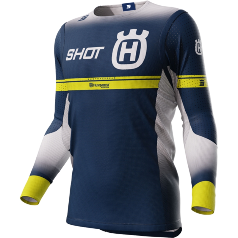 Motocross mez Shot Aerolite Husqvarna LE kék akció kiárusítás