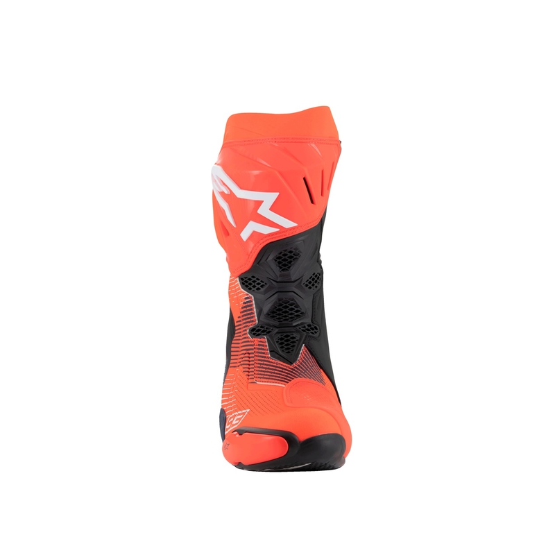 Alpinestars Supertech R Vented limitált kiadású MM93 Marc Marquez motoros csizma fluo piros-kék-fekete