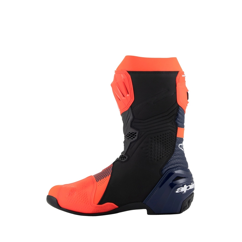 Alpinestars Supertech R Vented limitált kiadású MM93 Marc Marquez motoros csizma fluo piros-kék-fekete