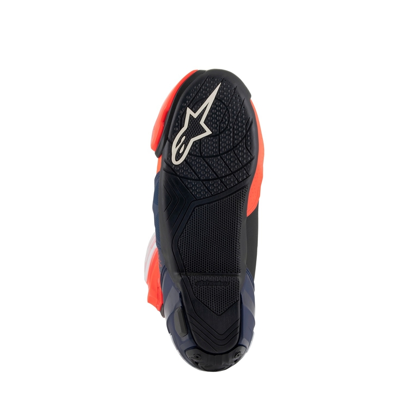 Alpinestars Supertech R Vented limitált kiadású MM93 Marc Marquez motoros csizma fluo piros-kék-fekete