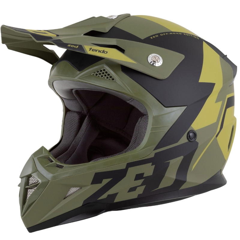 ZED X1.9 Tendo motocross sisak sötétzöld-világoszöld