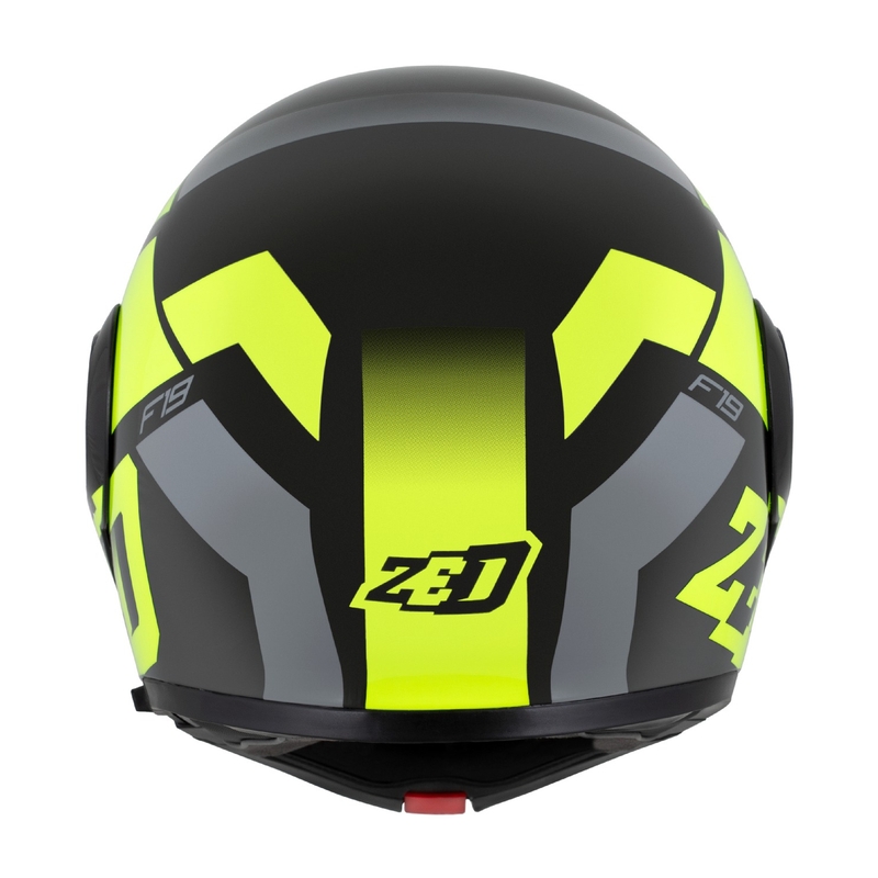 ZED F19 felnyitható motoros sisak fekete-fluo sárga