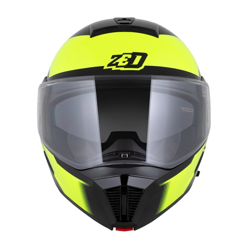 ZED F19 felnyitható motoros sisak fekete-fluo sárga
