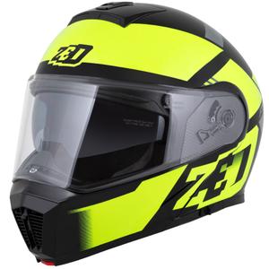 ZED F19 felnyitható motoros sisak fekete-fluo sárga