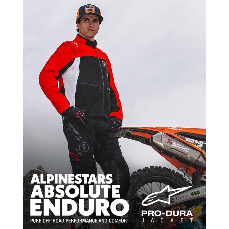 Alpinestars PRO-Dura kabát fekete-piros-fehér