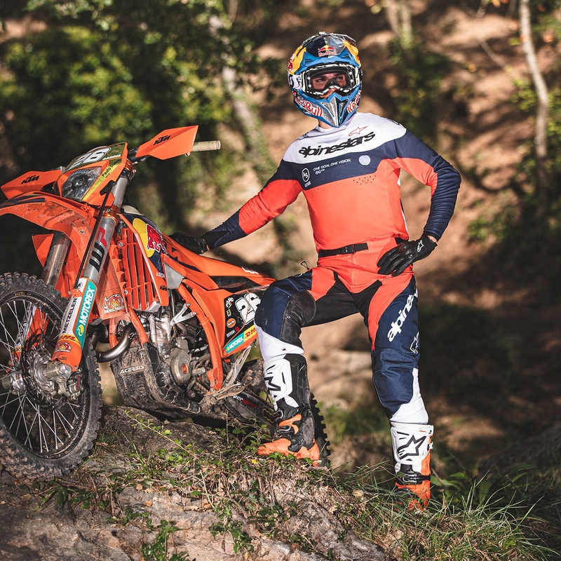 Alpinestars PRO-Dura motokrossz nadrág kék-narancssárga-fehér