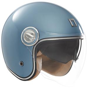 NOX PREMIUM Heritage nyitott motorkerékpár sisak türkiz