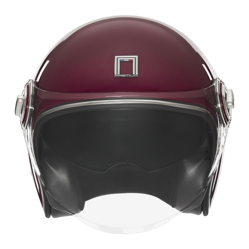 NOX PREMIUM Heritage nyitott motoros bukósisak bordó