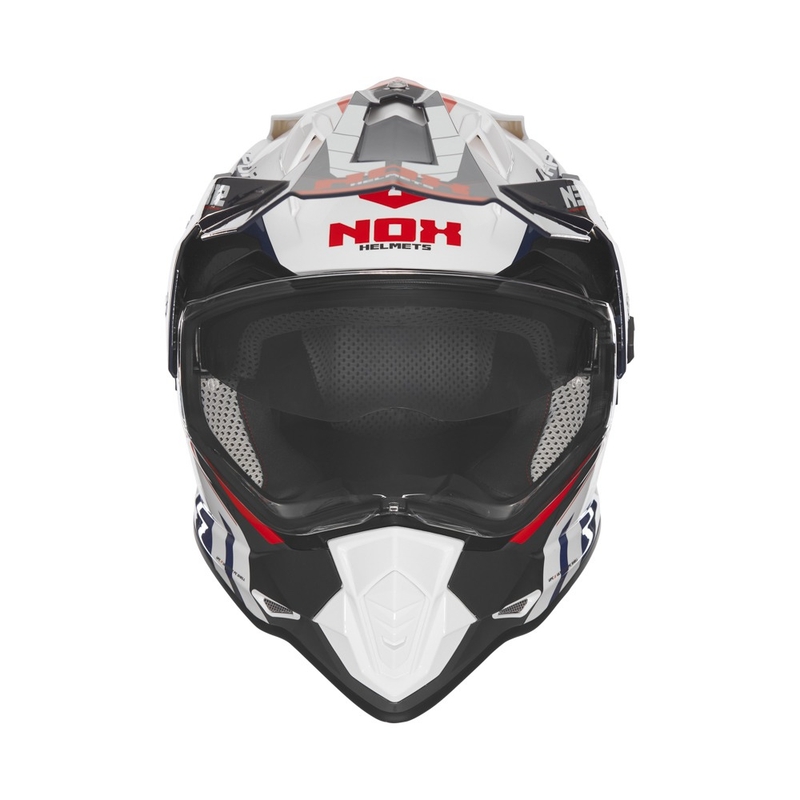 NOX N312 Vapor enduro motorkerékpár sisak fehér-fekete-kék