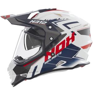 NOX N312 Vapor enduro motorkerékpár sisak fehér-fekete-kék