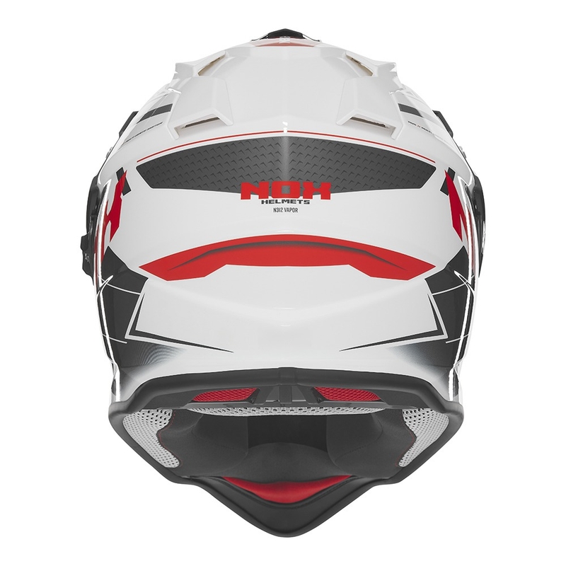 NOX N312 Vapor enduro motorkerékpár sisak fehér-fekete-piros