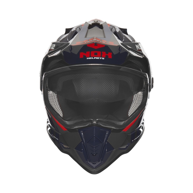 NOX N312 Vapor enduro motorkerékpár sisak fekete-kék-piros