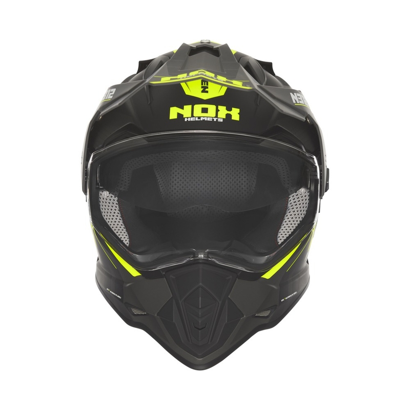 NOX N312 Vapor enduro motorkerékpár sisak matt fekete-sárga