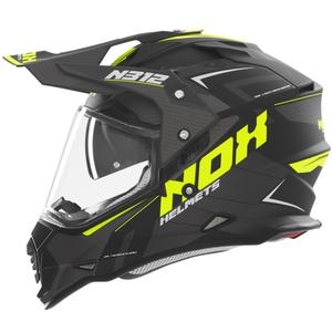 NOX N312 Vapor enduro motorkerékpár sisak matt fekete-sárga