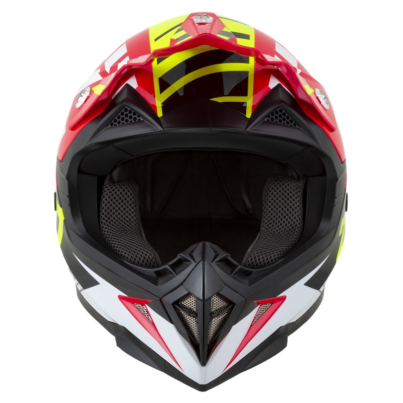 ZED X1.9 Targa motocross sisak piros-fluo sárga-fekete-fehér
