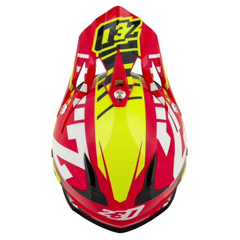 ZED X1.9 Targa motocross sisak piros-fluo sárga-fekete-fehér