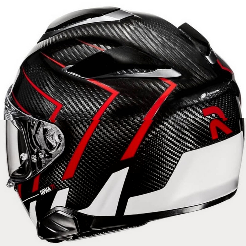 HJC RPHA 71 CARBON Cano MC1 zárt motoros bukósisak fekete-piros-fehér kiárusítás