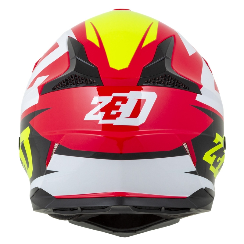 ZED X1.9D Targa gyerek motokrossz sisak piros-fluo sárga-fekete-fehér