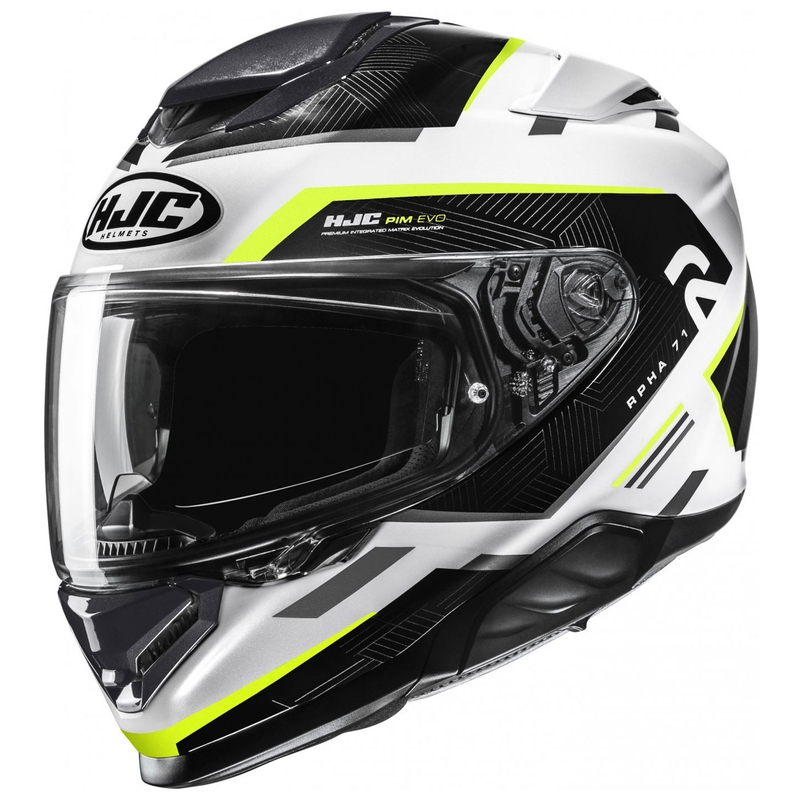 HJC RPHA 71 Ellon MC3H zárt motoros bukósisak fehér-fekete-fluo sárga kiárusítás