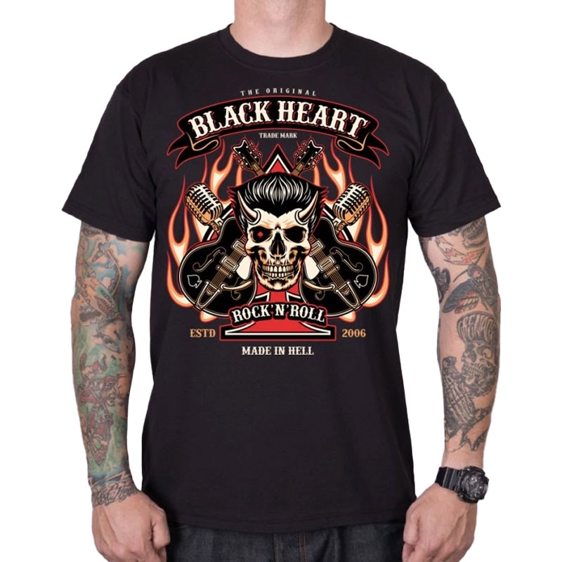 Black Heart HillBilly Boy póló fekete