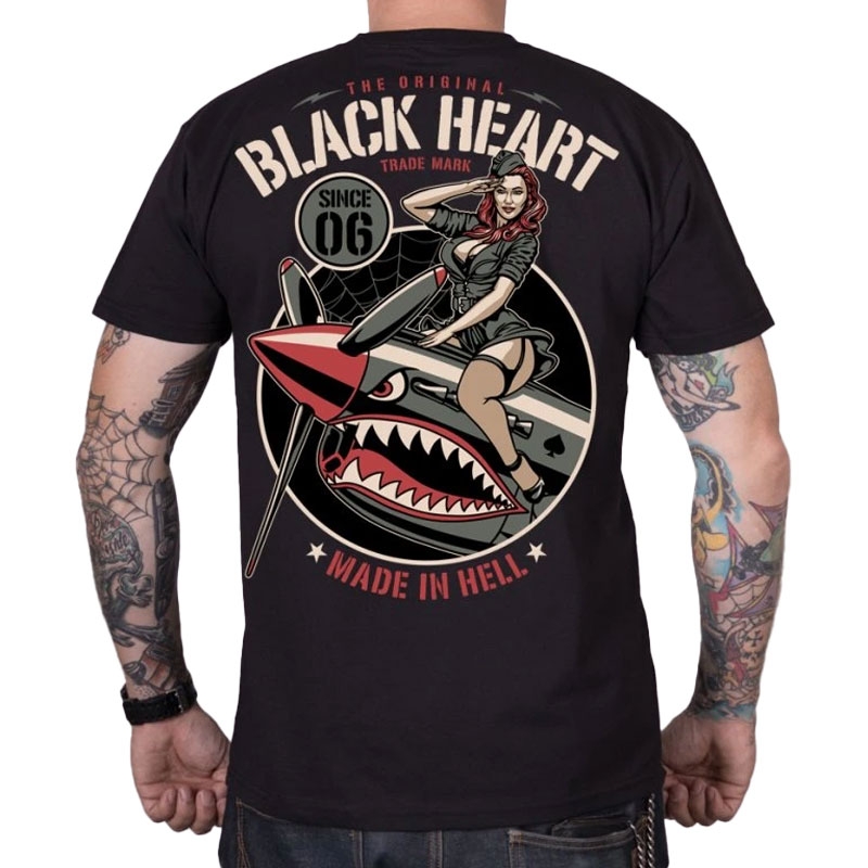 Black Heart Air Fighter póló fekete