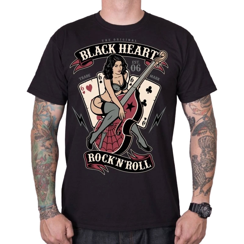 Black Heart Bass Pin Up póló fekete