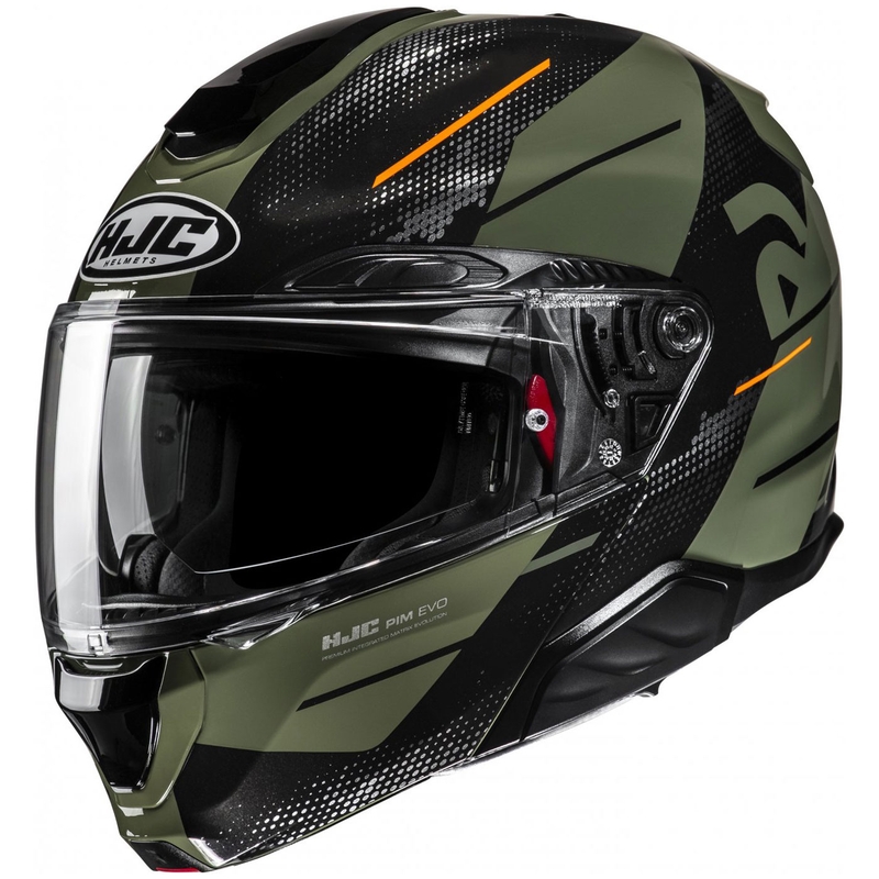 HJC RPHA 91 Blat MC7 felnyitható motoros bukósisak khaki zöld-fekete