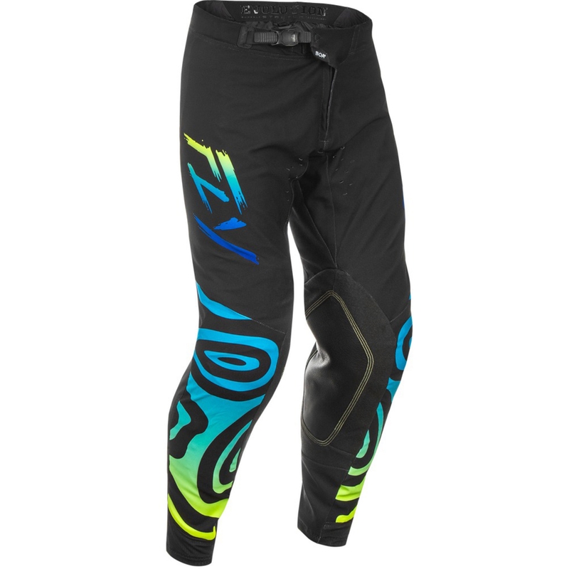 FLY Racing Evolution motokrossz nadrág fekete-kék-fluo sárga
