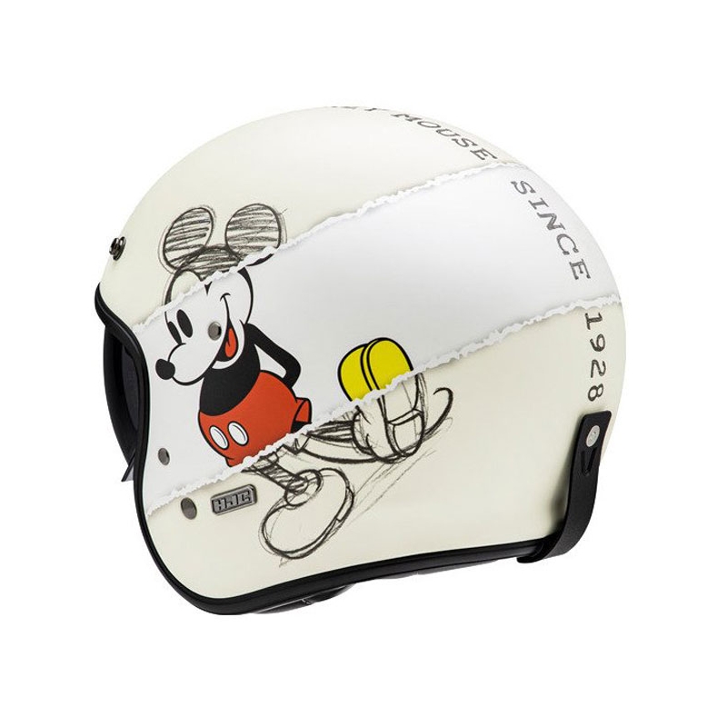 HJC V31 Disney Mickey Sketch MC1SF nyitott motoros bukósisak fehér-fekete
