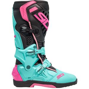 SiDi Crossair motoros csizma menta-fekete-rózsaszín