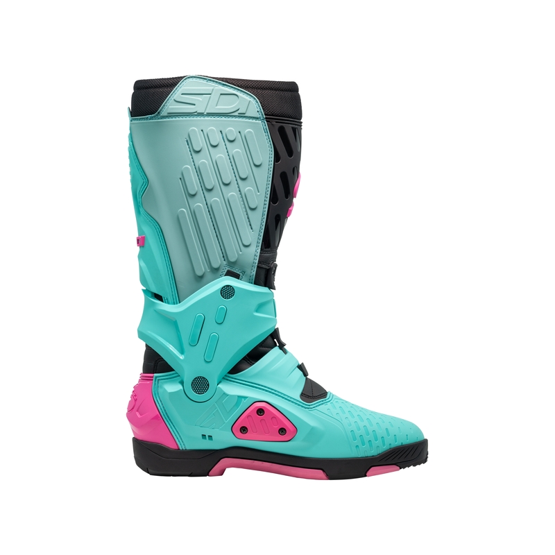 SiDi Crossair motoros csizma menta-fekete-rózsaszín