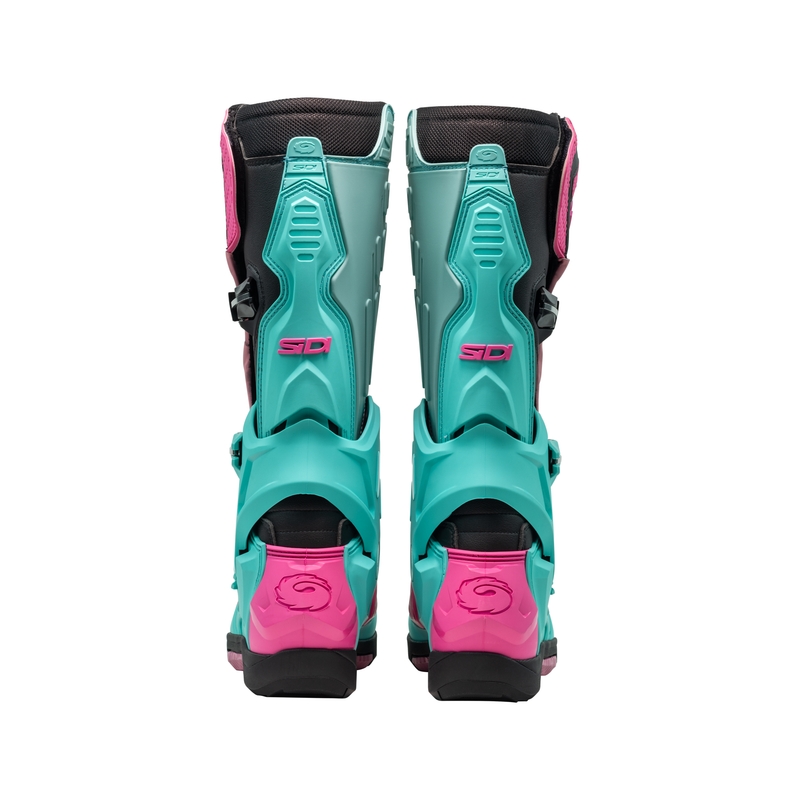 SiDi Crossair motoros csizma menta-fekete-rózsaszín