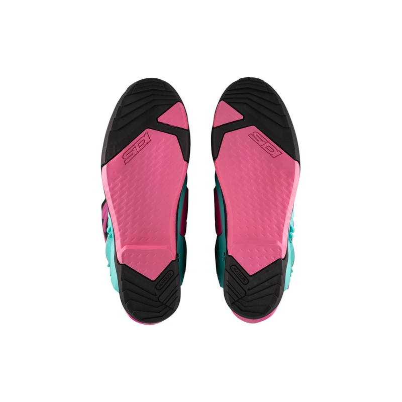SiDi Crossair motoros csizma menta-fekete-rózsaszín