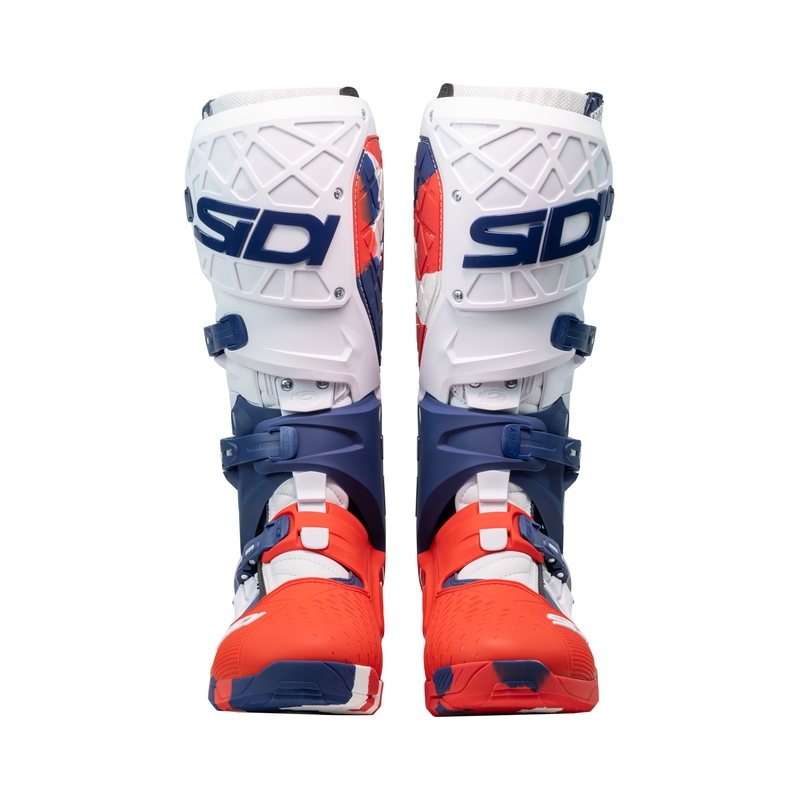 SiDi Crossair X motoros csizma fehér-kék-piros