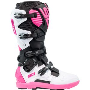 SiDi Crossfire 3 SRS motoros csizma fekete-fehér-rózsaszín