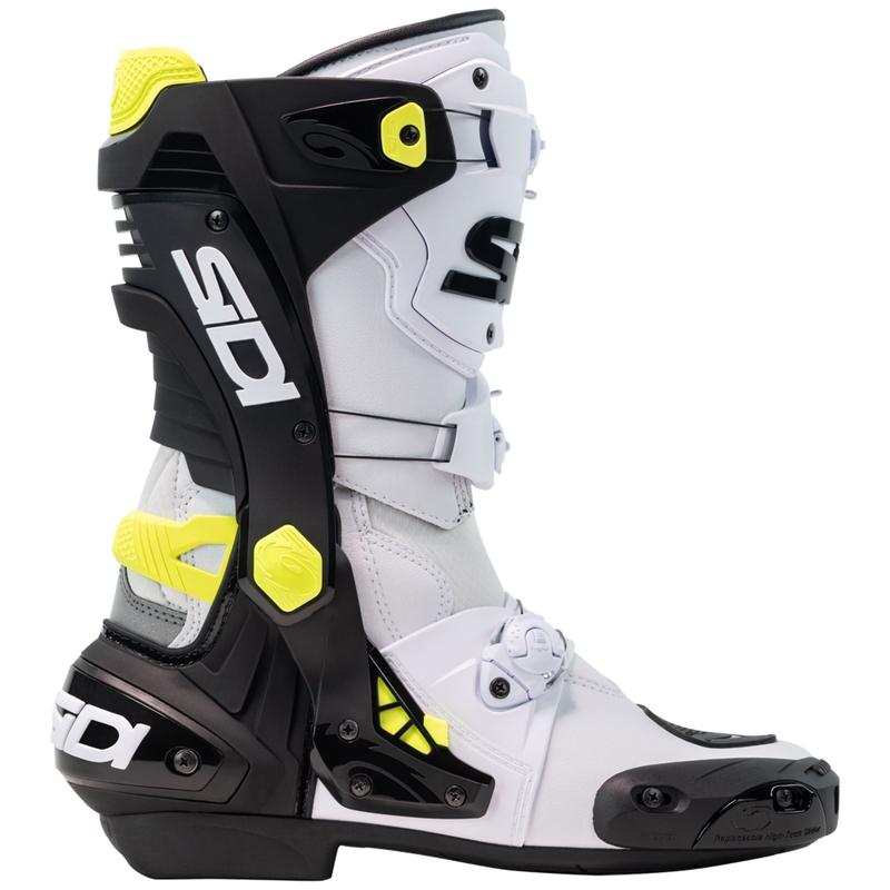 SiDi Rex motoros csizma fehér-fekete-sárga