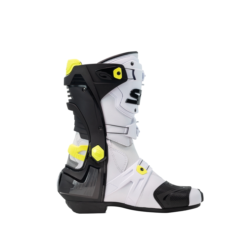 SiDi Rex motoros csizma fehér-fekete-sárga