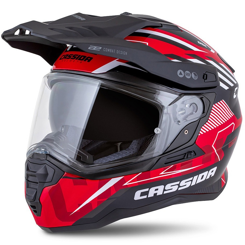 Cassida Road Runner TechniX enduro sisak piros-fekete-fehér-szürke
