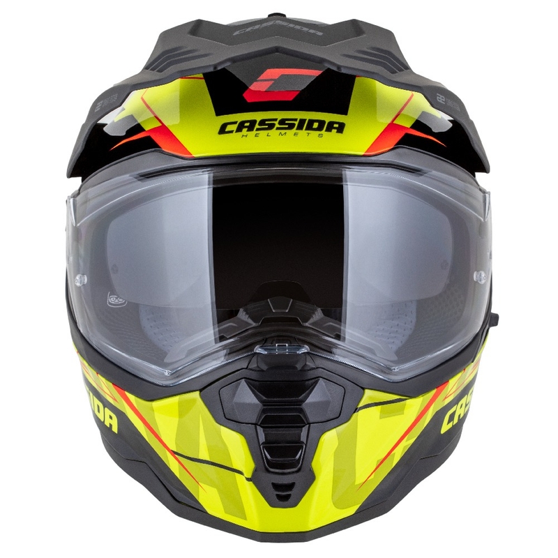 Cassida Road Runner TechniX enduro sisak fluo sárga-fekete-narancssárga-szürke