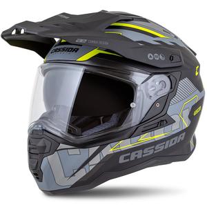 Cassida Road Runner TechniX enduro sisak matt szürke-fekete-fluo sárga