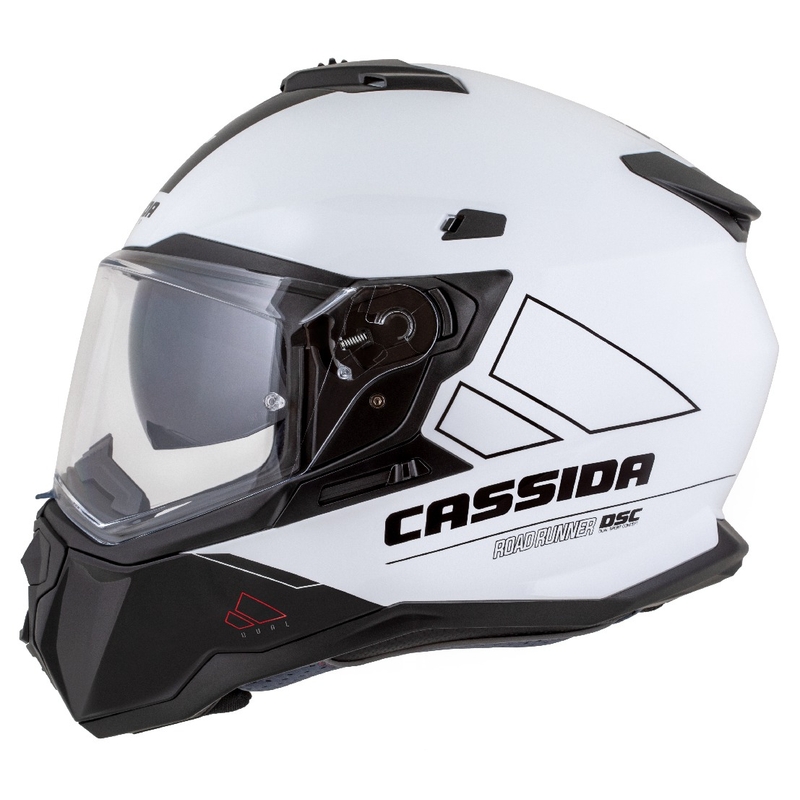 Cassida Road Runner Dual enduro bukósisak fehér-fekete