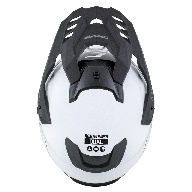 Cassida Road Runner Dual enduro bukósisak fehér-fekete