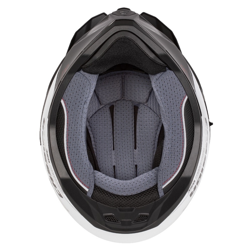 Cassida Road Runner Dual enduro bukósisak fehér-fekete