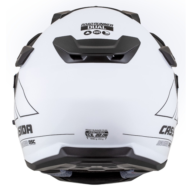 Cassida Road Runner Dual enduro bukósisak fehér-fekete