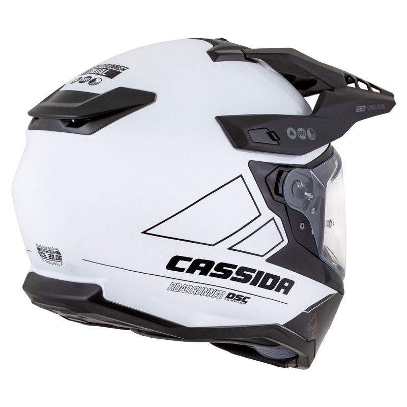 Cassida Road Runner Dual enduro bukósisak fehér-fekete
