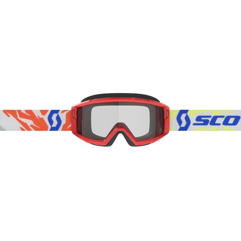 SCOTT Primal Youth gyerek motokrossz szemüveg piros, átlátszó plexivel kiárusítás