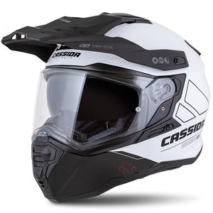 Cassida Road Runner Dual enduro bukósisak fehér-fekete