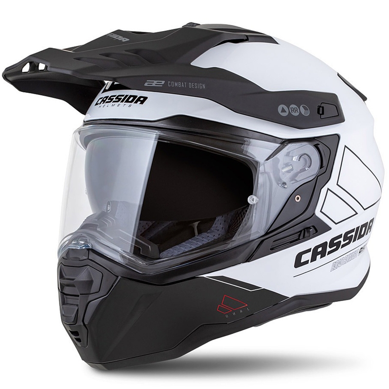 Cassida Road Runner Dual enduro bukósisak fehér-fekete