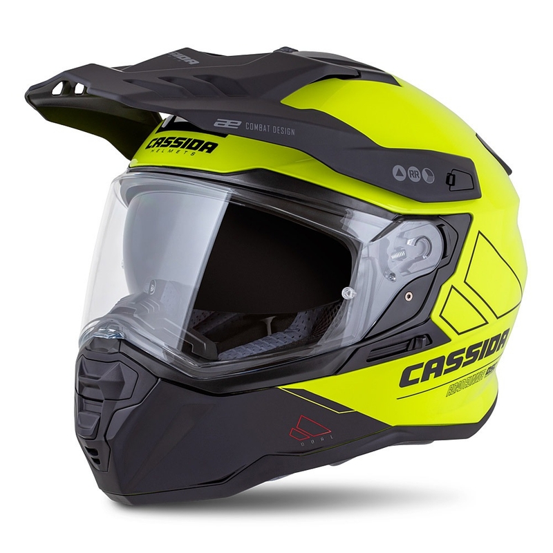 Cassida Road Runner Dual enduro bukósisak sárga-fekete